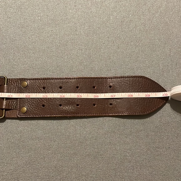 KOOBA Leather Belt - Italy - Woven Vintage Wide Braided Brown Brass Buck… - Picture 7 of 7
